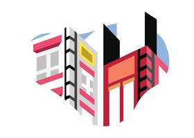 Modern Minimalist City Building Illustration vector