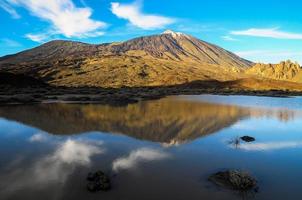 Water and mountain reflection photo