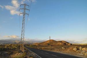 Asphalt Road in the Desert photo