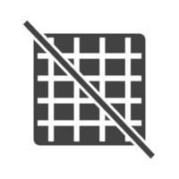 Grid Off Glyph Black Icon vector