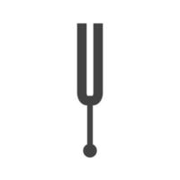 Musical Fork Glyph Black Icon vector