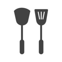 Cooking Utensils Glyph Black Icon vector