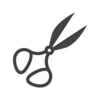 Pair of Scissors II Glyph Black Icon vector