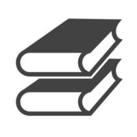 libros glifo icono negro vector