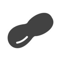 Peanut Glyph Black Icon vector