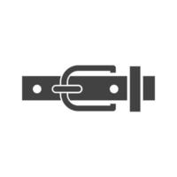 Belt Glyph Black Icon vector