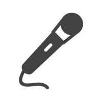 Microphone Glyph Black Icon vector