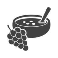 Spanish Cold Soup Glyph Black Icon vector