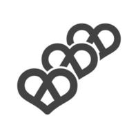 Pretzels Glyph Black Icon vector