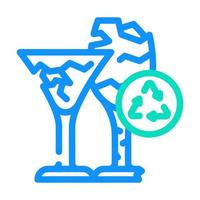 glass waste color icon vector illustration