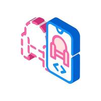 vr remote control isometric icon vector illustration