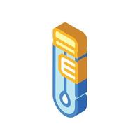 stick in flask for analysis isometric icon vector illustration