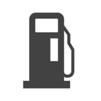 servicio de gasolinera glifo icono negro vector