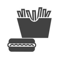 Fast Food Glyph Black Icon vector