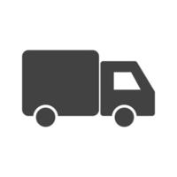 Delivery Truck Glyph Black Icon vector