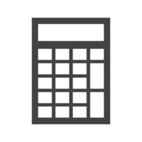 Calculator Glyph Black Icon vector