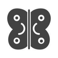 Butterfly Glyph Black Icon vector