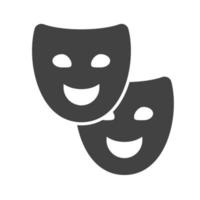 Theater Glyph Black Icon vector