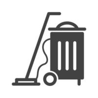 Vaccum Cleaner Glyph Black Icon vector