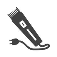 Electric Trimmer Glyph Black Icon vector