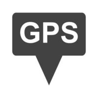 gps ii glifo icono negro vector