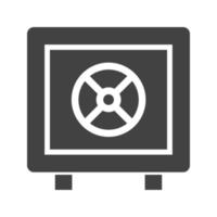 Vault Glyph Black Icon vector