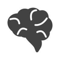 Brain Glyph Black Icon vector
