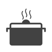 Hot Food Glyph Black Icon vector