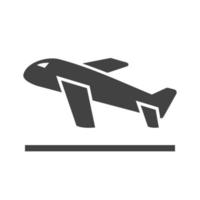 Flight Glyph Black Icon vector
