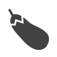 Eggplant Glyph Black Icon vector
