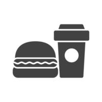 Fast Food Glyph Black Icon vector