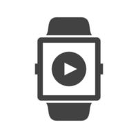 Video App Glyph Black Icon vector