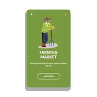 Farming Market Natural Vegetable And Fruit Vector