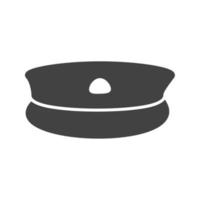 Hat I Glyph Black Icon vector