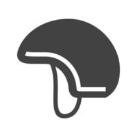 Helmet Glyph Black Icon vector