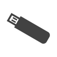 USB Drive I Glyph Black Icon vector