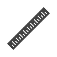 Ruler Glyph Black Icon vector