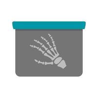 Hand X-ray Flat Multicolor Icon vector