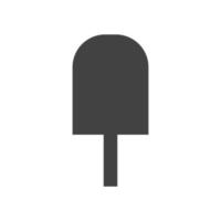 Ice Lolly Glyph Black Icon vector