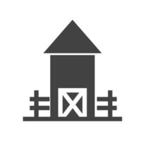 Farmhouse Glyph Black Icon vector