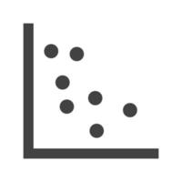 Scatter Plot I Glyph Black Icon vector