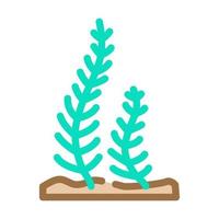 caulerpa taxifolia algas color icono vector ilustración