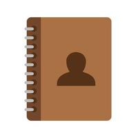 libreta de direcciones plana icono multicolor vector