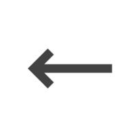 Left Arrow Glyph Black Icon vector