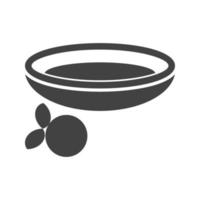 Cranberry Sauce Glyph Black Icon vector