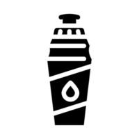 bebida de agua botella glifo icono vector ilustración