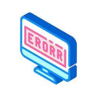 error operating system isometric icon vector illustration