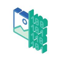 image binary code isometric icon vector illustration