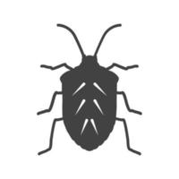 icono de glifo de insecto negro vector