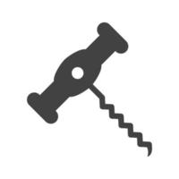 Corkscrew Glyph Black Icon vector